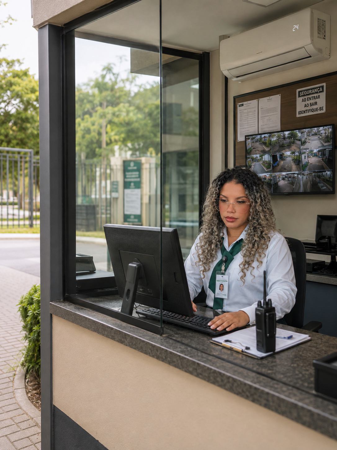 Atendimento e controle de acesso na portaria