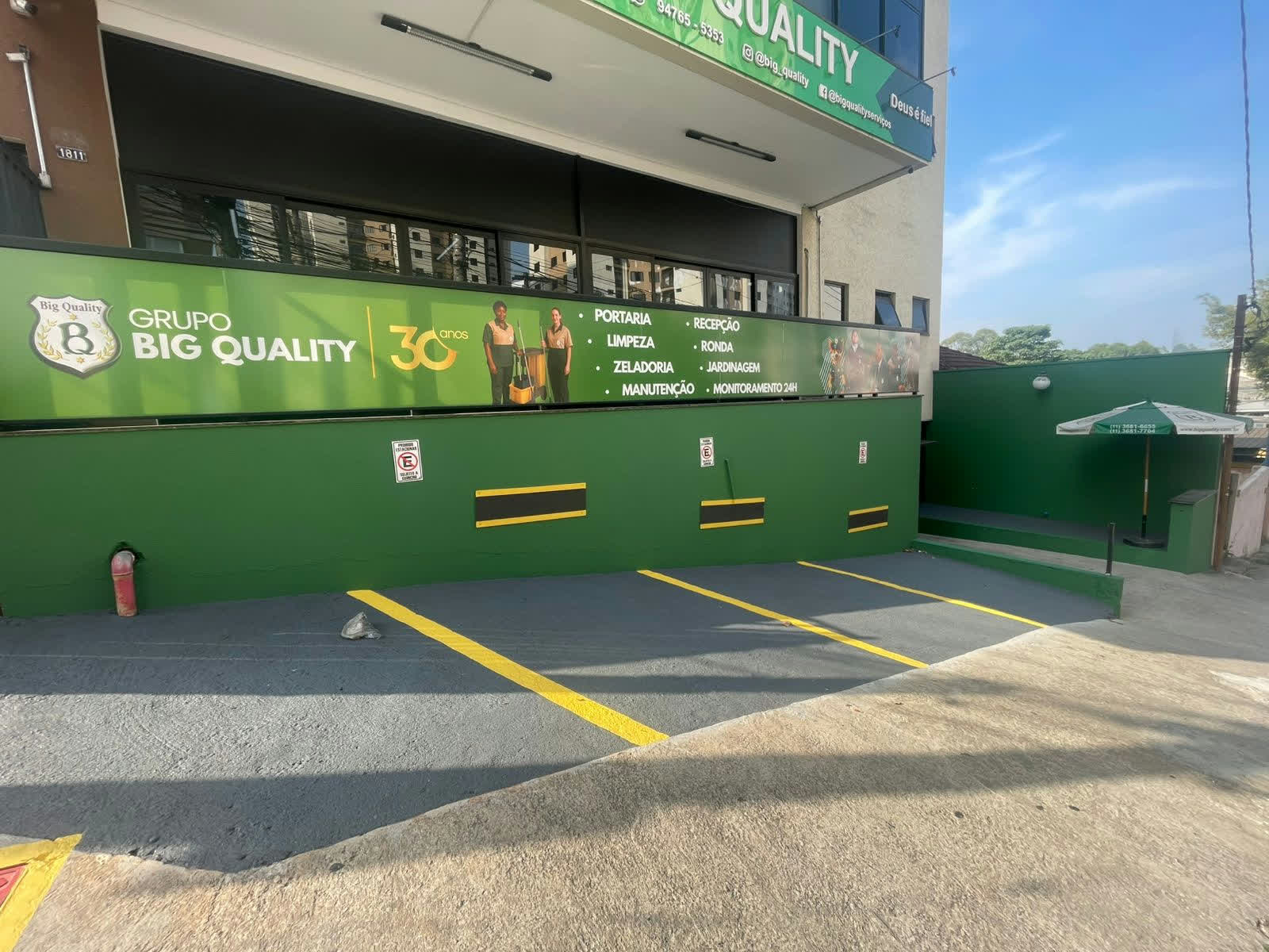 Fachada da sede do Grupo Big Quality em São Paulo